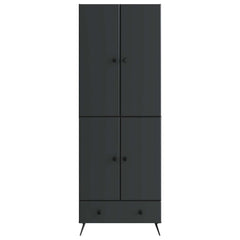 Cabinet Set 2 pcs Engineered Wood Black