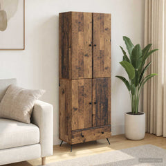 Cabinet Set 2 pcs Engineered Wood Old wood