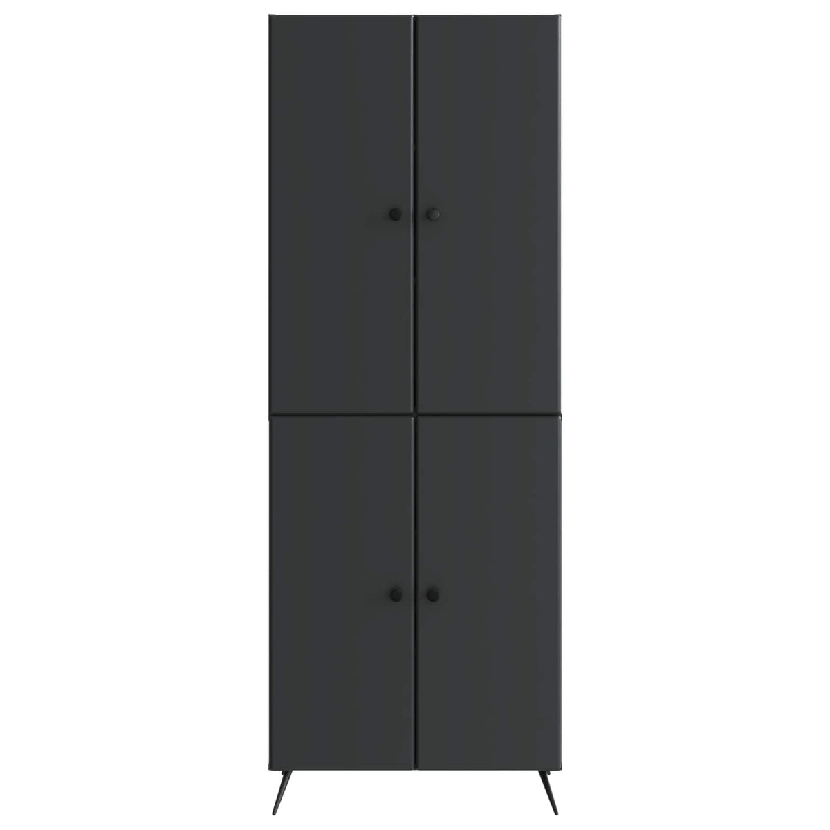 Cabinet Set 2 pcs Engineered Wood Black