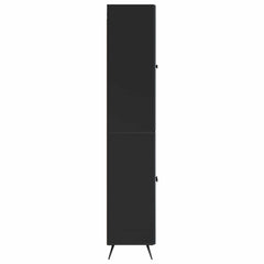 Cabinet Set 2 pcs Engineered Wood Black