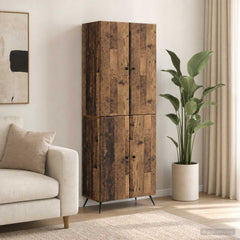 Cabinet Set 2 pcs Engineered Wood Old wood