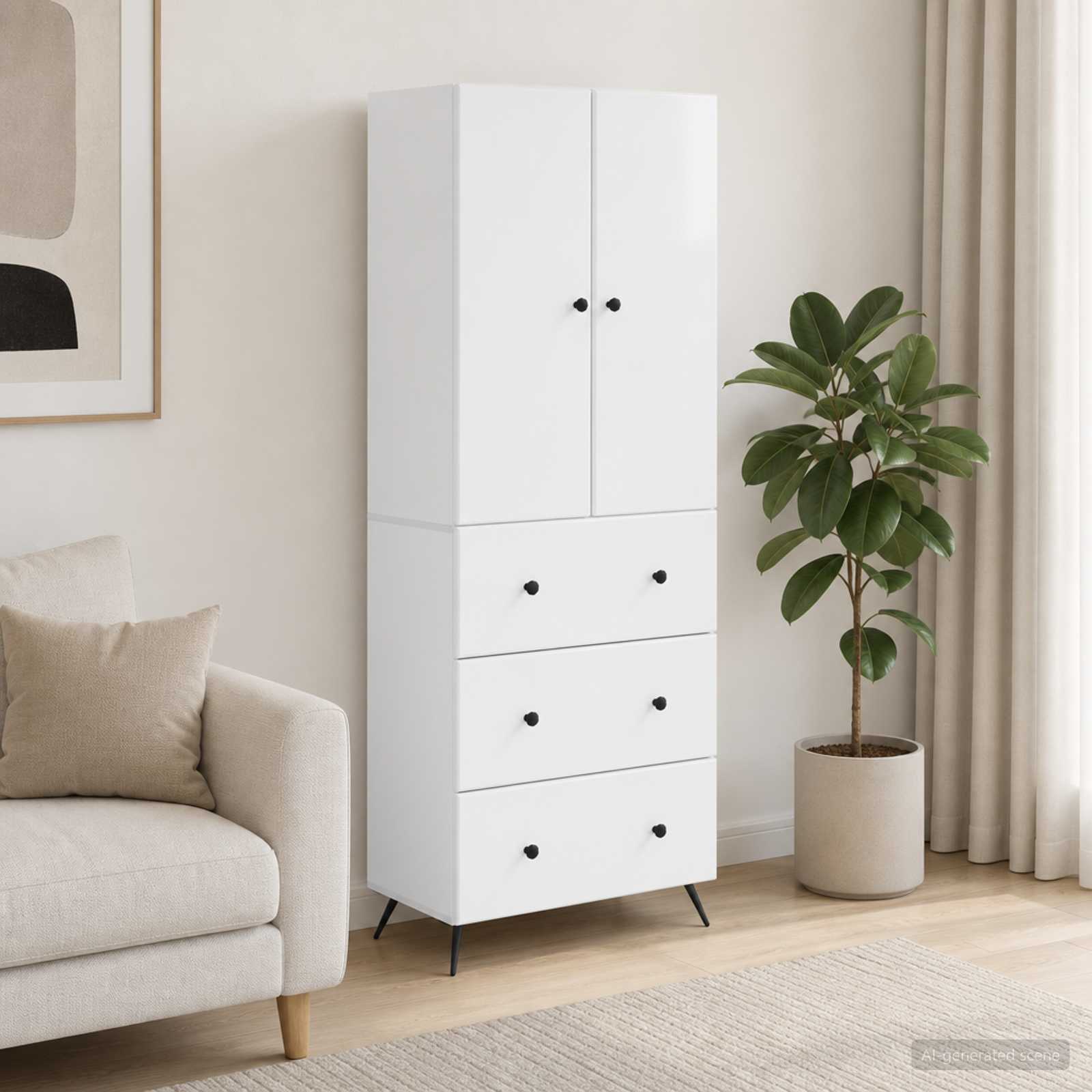 vidaXL Cabinet Set 2 pcs 66 x 34.5 x 90 cm Engineered Wood 1