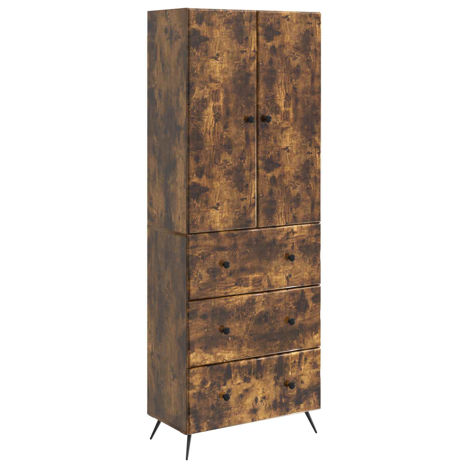 vidaXL Cabinet Set 2 pcs 66 x 34.5 x 90 cm Engineered Wood Smoked Oak 2