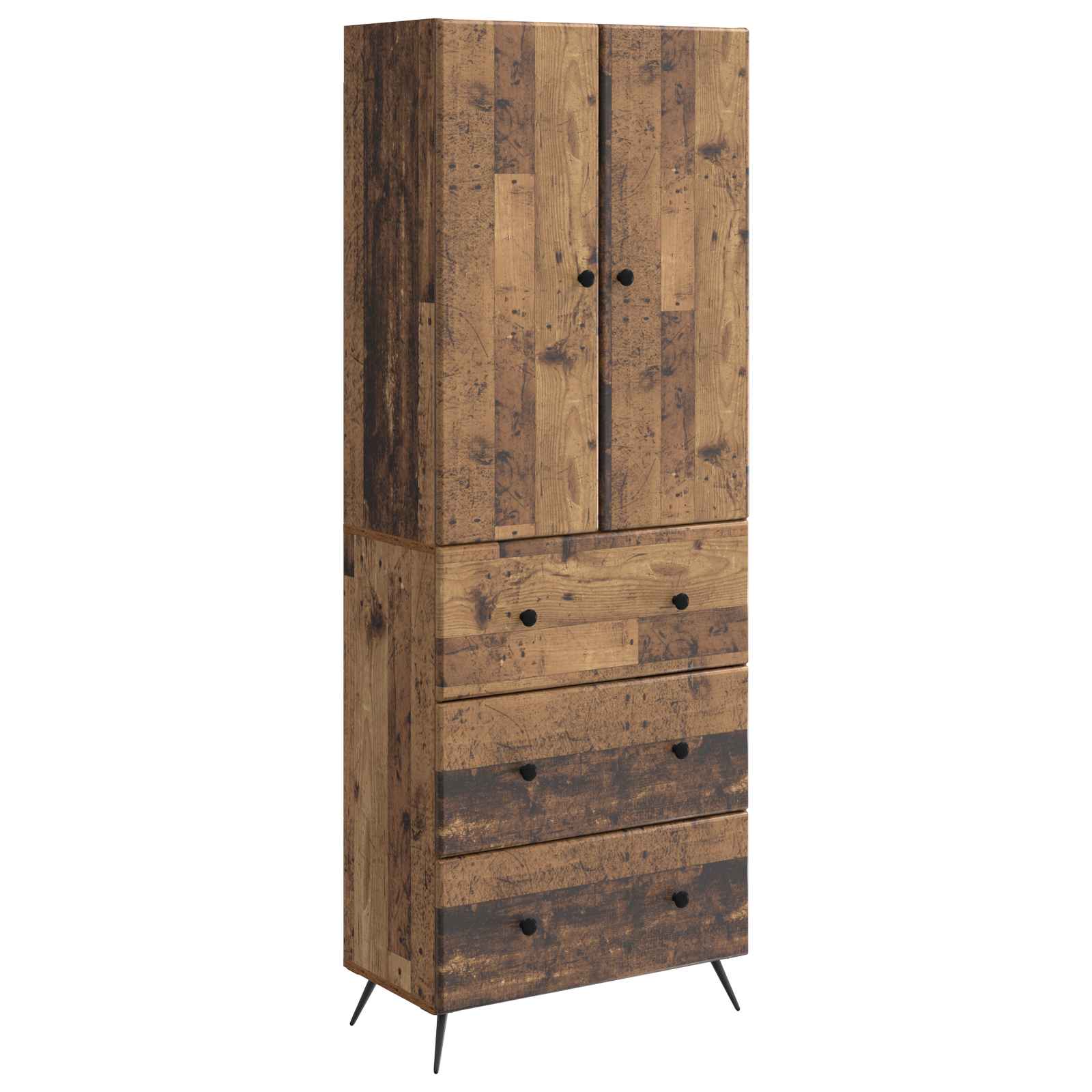 vidaXL Cabinet Set 2 pcs 66 x 34.5 x 90 cm Engineered Wood Old Wood 2