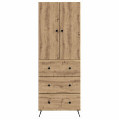 vidaXL Cabinet Set 2 pcs 66 x 34.5 x 90 cm Engineered Wood Artisan Oak 5