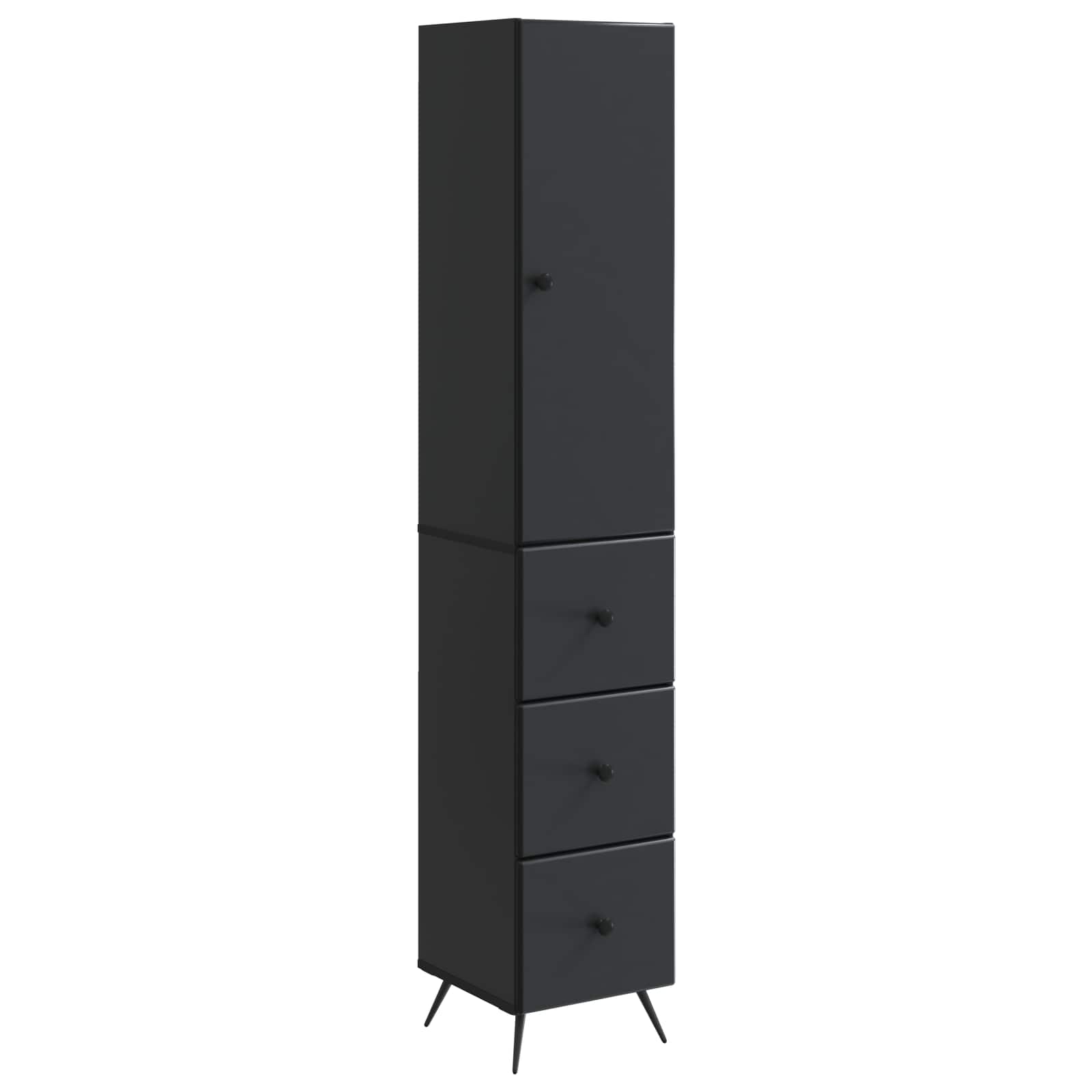 vidaXL Cabinet Set 2 pcs 34.5 x 34.5 x 90 cm Engineered Wood Black 2