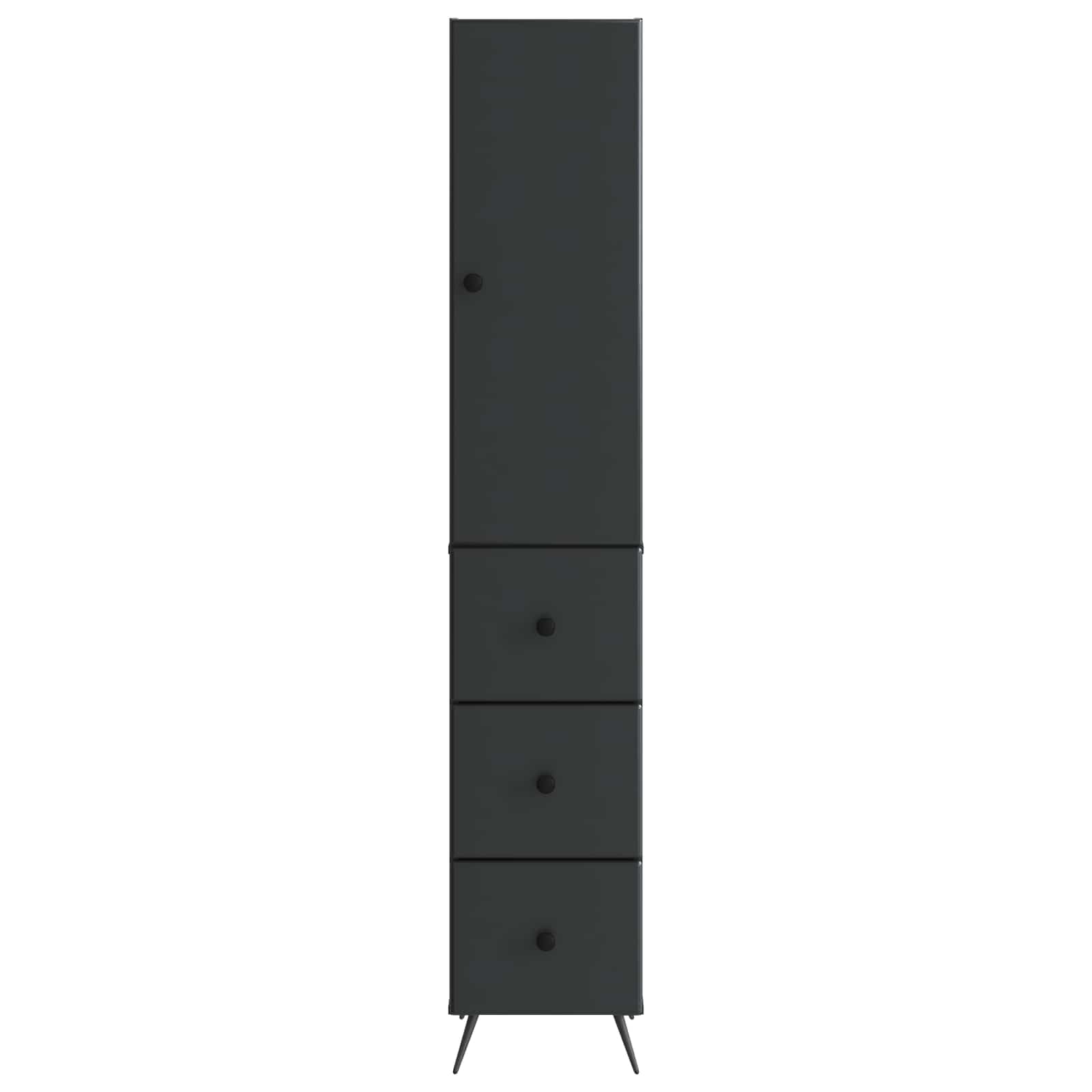 vidaXL Cabinet Set 2 pcs 34.5 x 34.5 x 90 cm Engineered Wood Black 5
