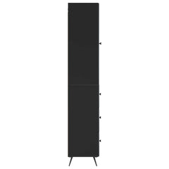 vidaXL Cabinet Set 2 pcs 34.5 x 34.5 x 90 cm Engineered Wood Black 6