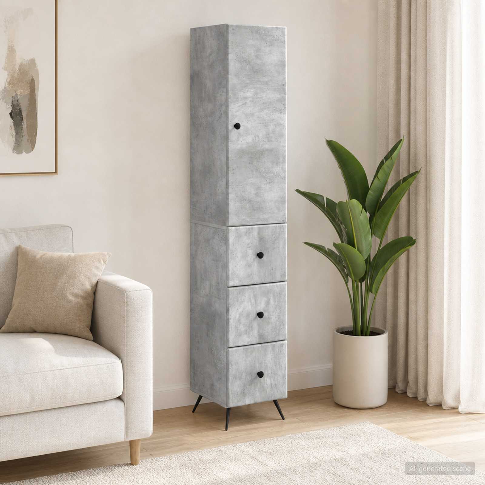 vidaXL Cabinet Set 2 pcs 34.5 x 34.5 x 90 cm Engineered Wood 1