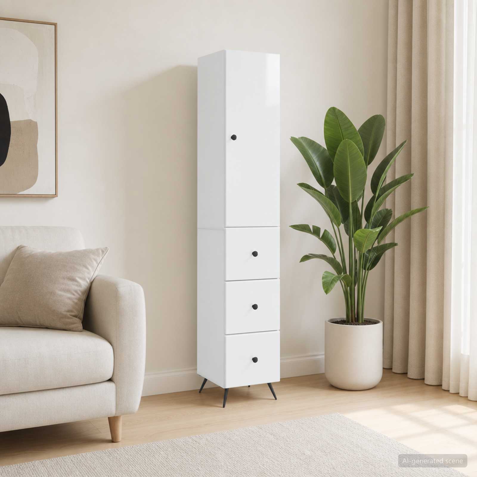vidaXL Cabinet Set 2 pcs 34.5 x 34.5 x 90 cm Engineered Wood 1