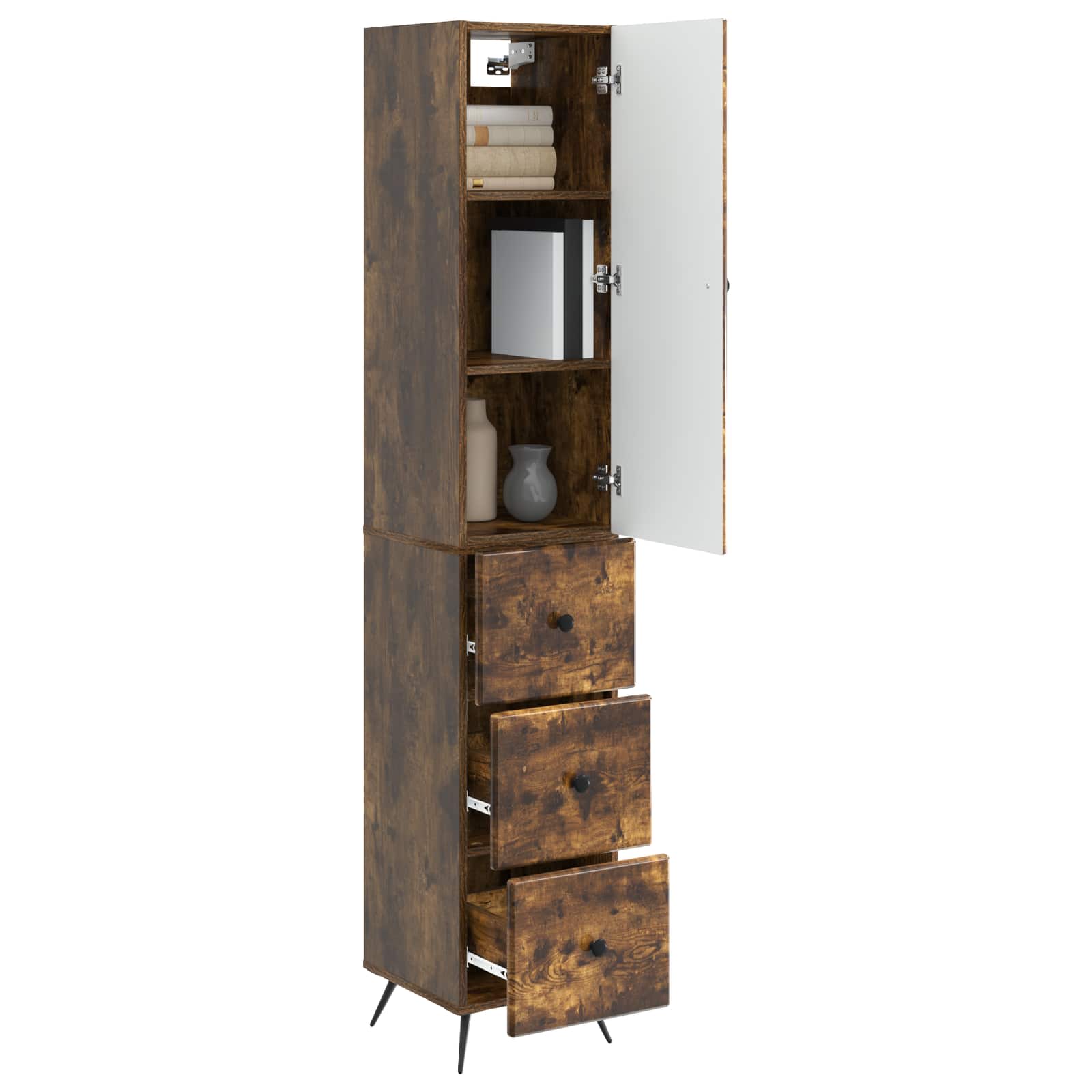 vidaXL Cabinet Set 2 pcs 34.5 x 34.5 x 90 cm Engineered Wood 3