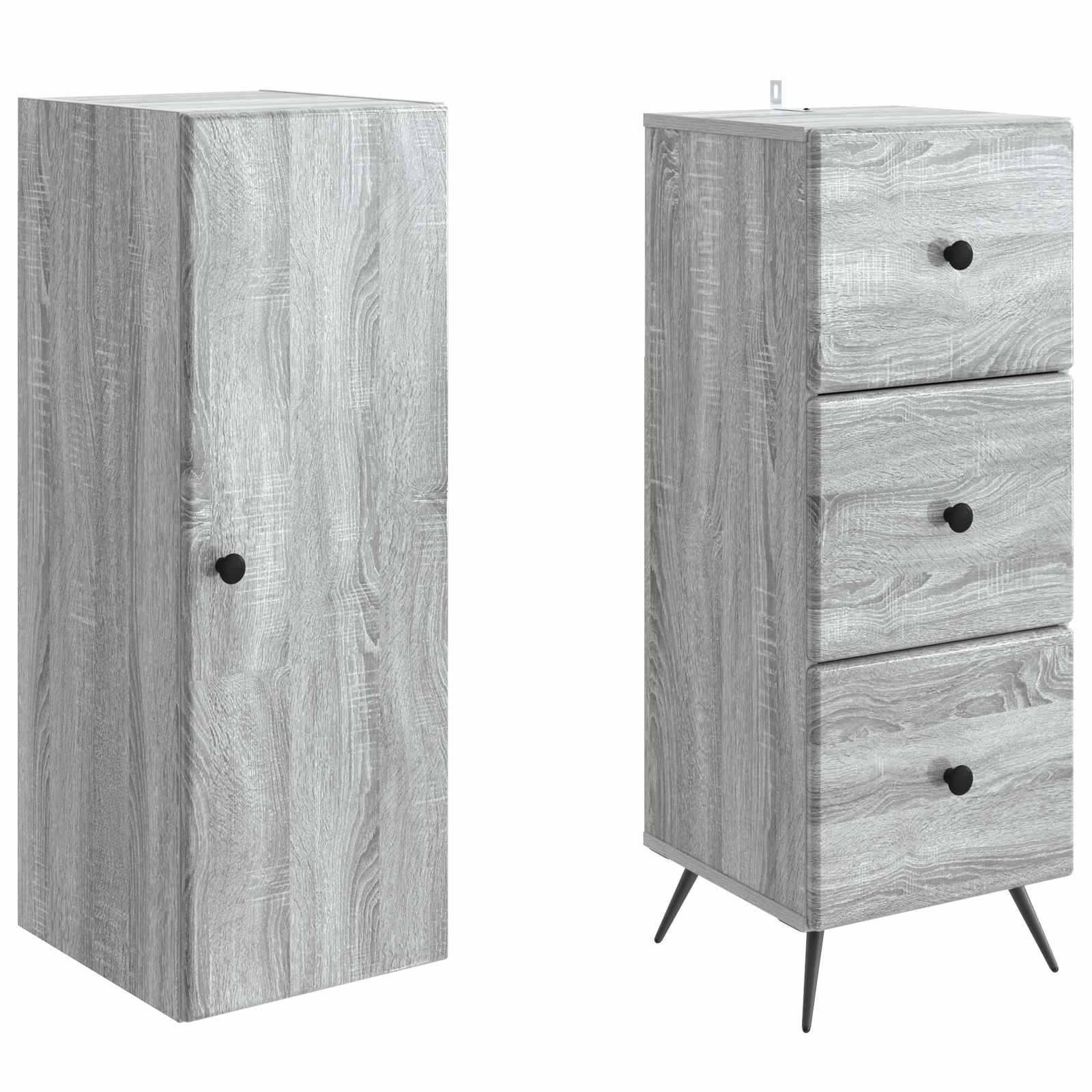 vidaXL Cabinet Set 2 pcs 34.5 x 34.5 x 90 cm Engineered Wood 4