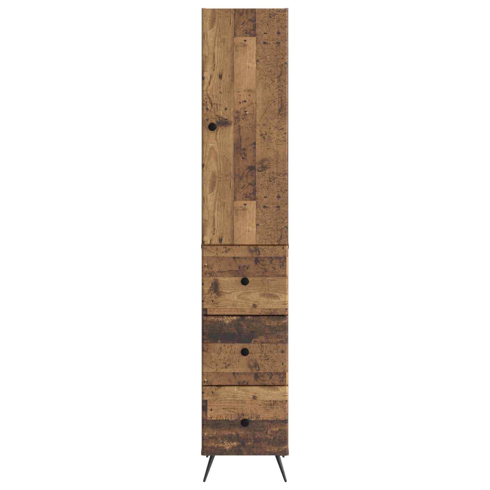 vidaXL Cabinet Set 2 pcs 34.5 x 34.5 x 90 cm Engineered Wood Old Wood 5