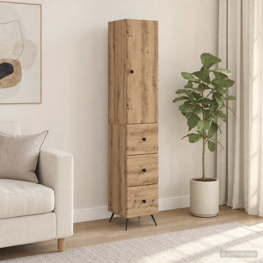 vidaXL Cabinet Set 2 pcs 34.5 x 34.5 x 90 cm Engineered Wood 1