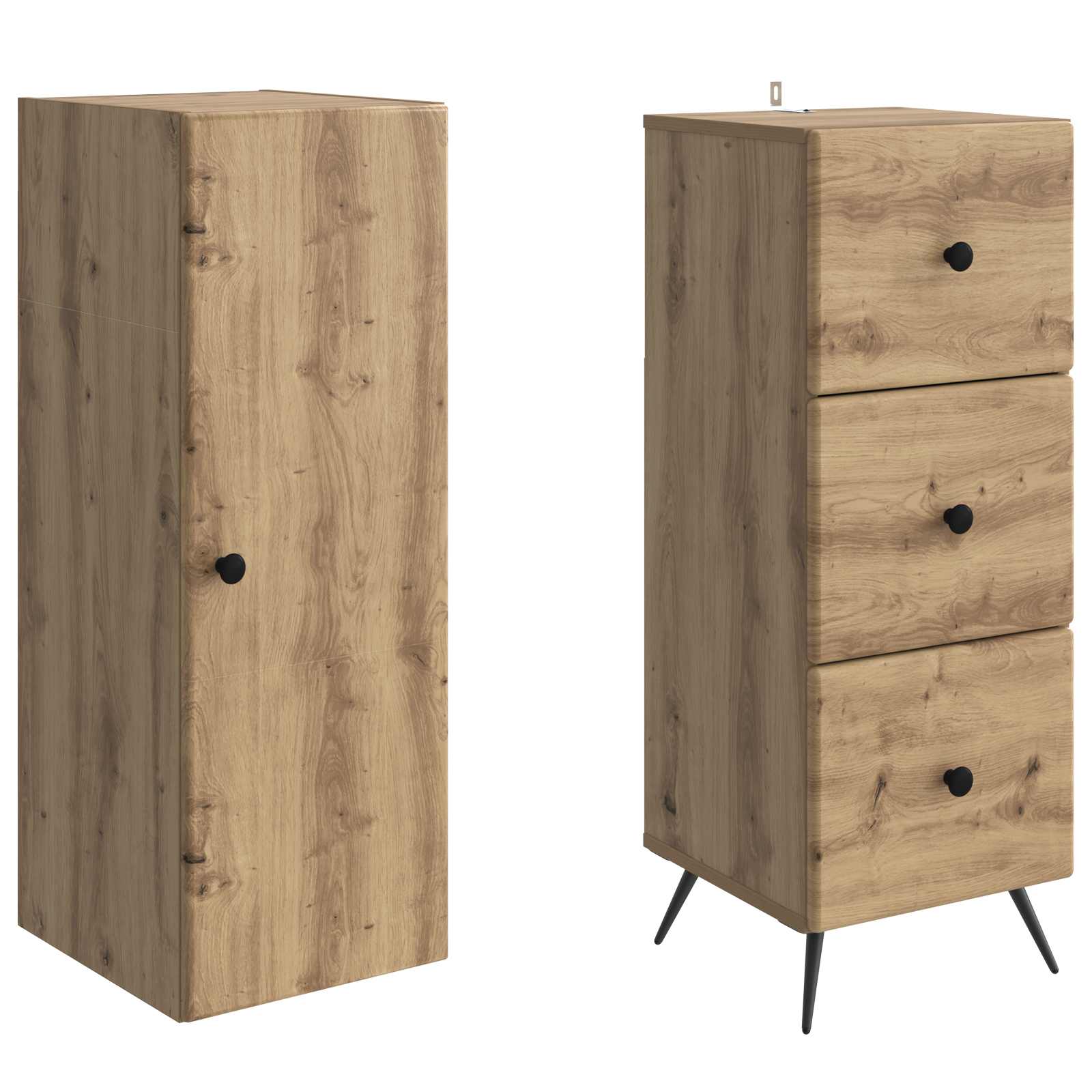 vidaXL Cabinet Set 2 pcs 34.5 x 34.5 x 90 cm Engineered Wood 4