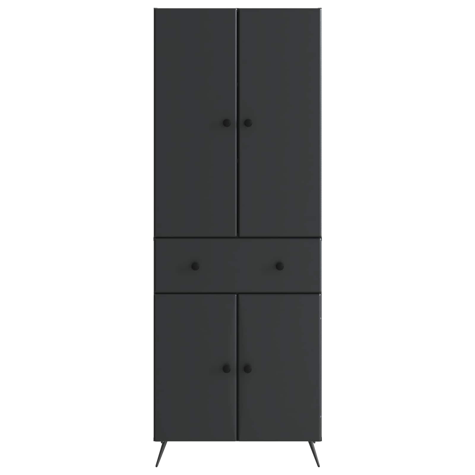 vidaXL 2 pcs Black 5