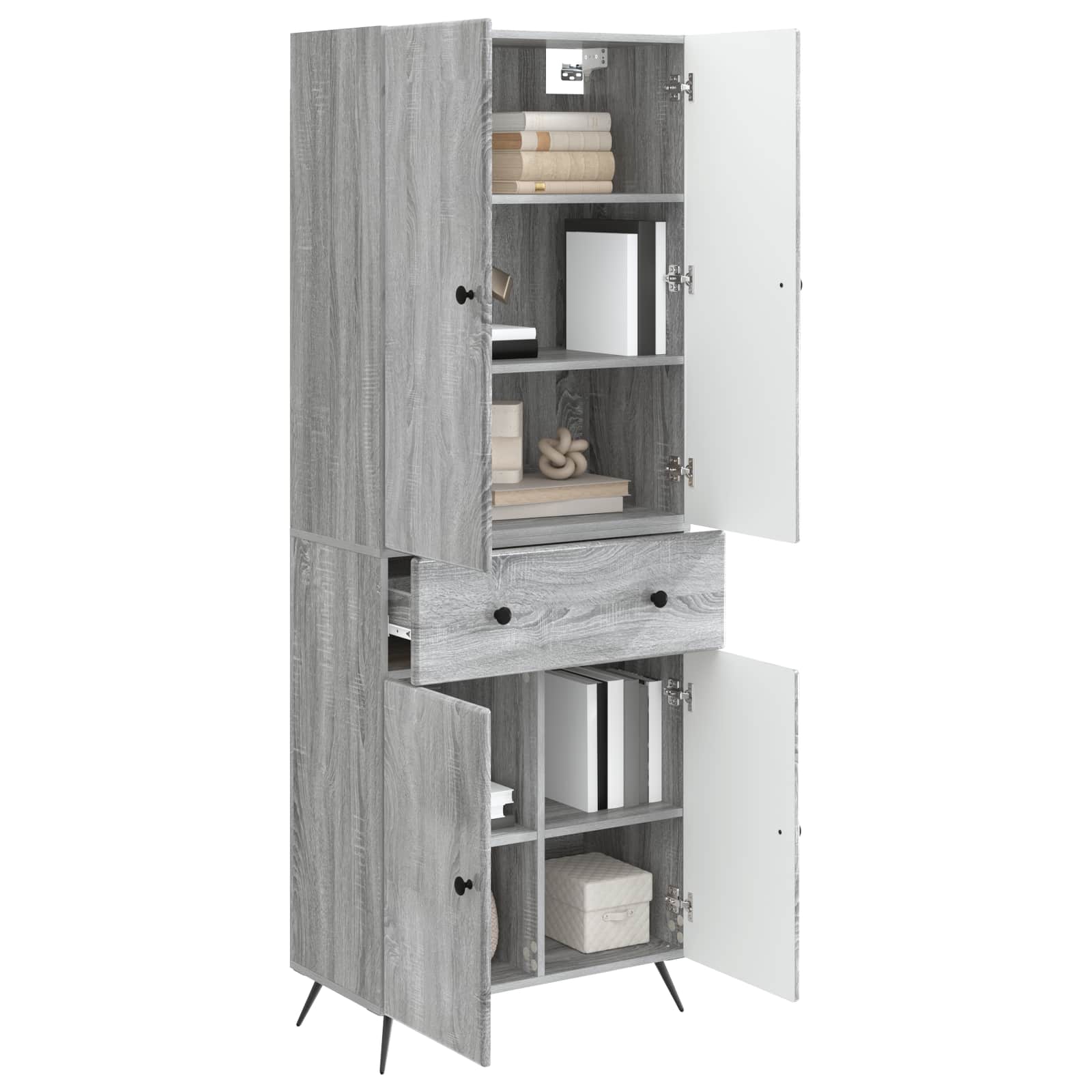 vidaXL 2 pcs Grey Sonoma 3