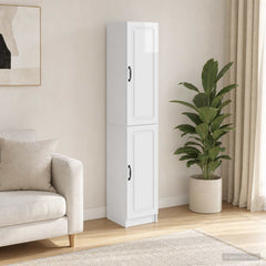 Cabinet Set 2 pcs Engineered Wood High gloss white