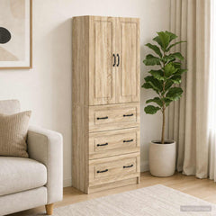 vidaXL Cabinet Set 2 pcs 66 x 34.5 x 87 cm Engineered Wood Sonoma Oak 1