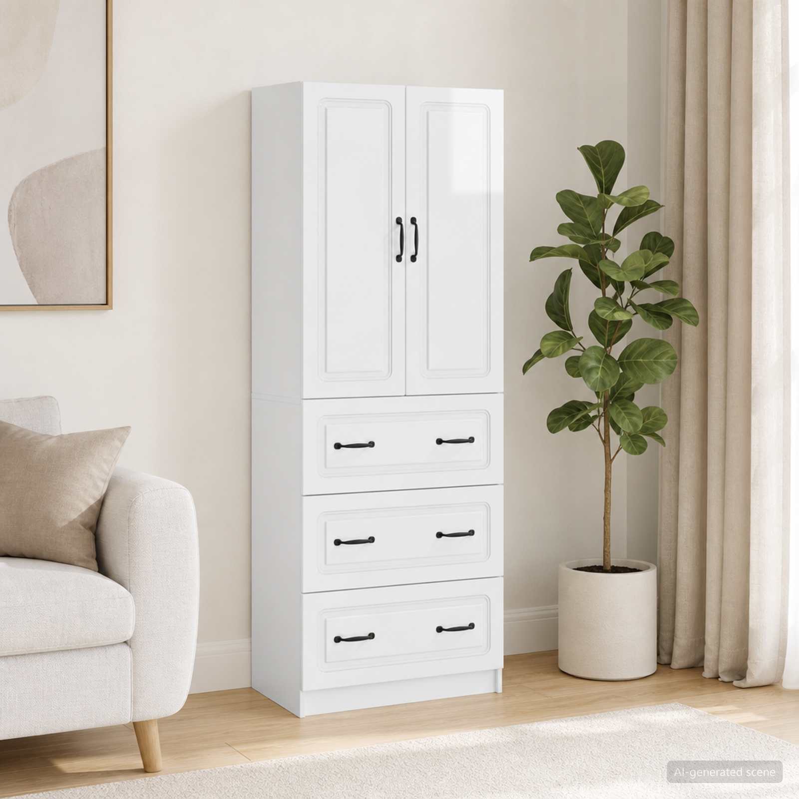 vidaXL Cabinet Set 2 pcs 66 x 34.5 x 87 cm Engineered Wood 1