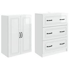 vidaXL Cabinet Set 2 pcs 66 x 34.5 x 87 cm Engineered Wood 4
