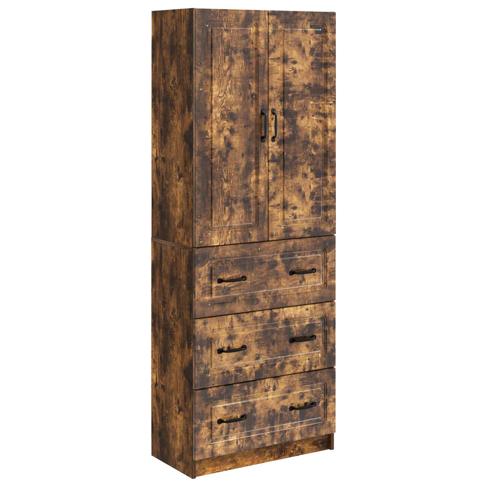 vidaXL Cabinet Set 2 pcs 66 x 34.5 x 87 cm Engineered Wood Smoked Oak 2