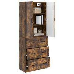 vidaXL Cabinet Set 2 pcs 66 x 34.5 x 87 cm Engineered Wood Smoked Oak 3