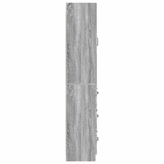 vidaXL Cabinet Set 2 pcs 66 x 34.5 x 87 cm Engineered Wood Grey Sonoma 6