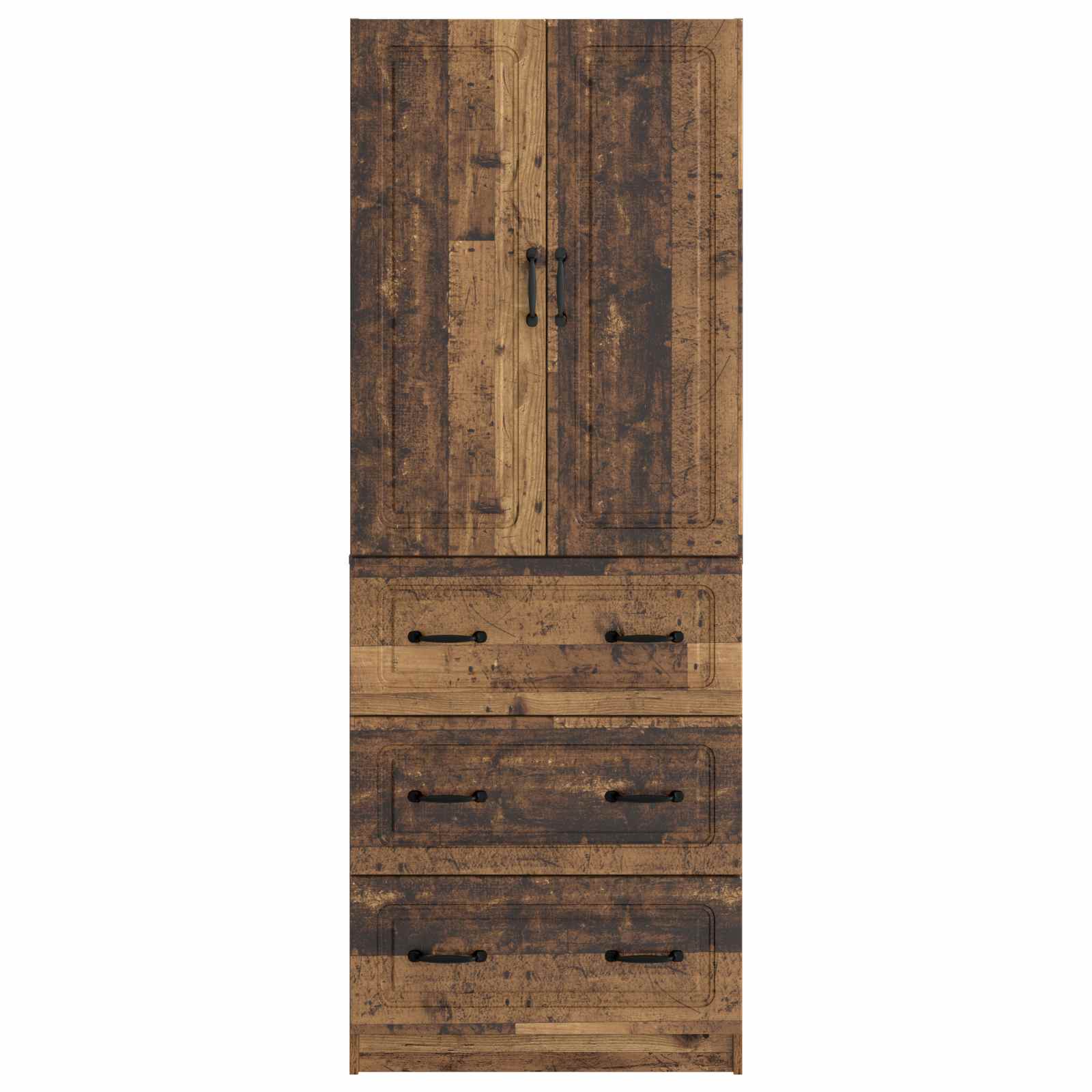 vidaXL Cabinet Set 2 pcs 66 x 34.5 x 87 cm Engineered Wood Old Wood 5