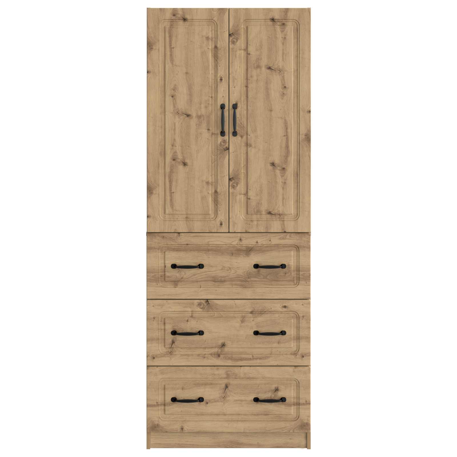 vidaXL Cabinet Set 2 pcs 66 x 34.5 x 87 cm Engineered Wood Artisan Oak 5