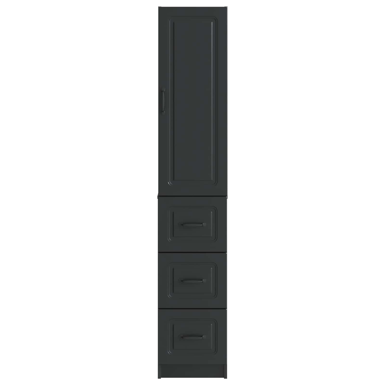 vidaXL Cabinet Set 2 pcs 33 x 34.5 x 87 cm Engineered Wood Black 5