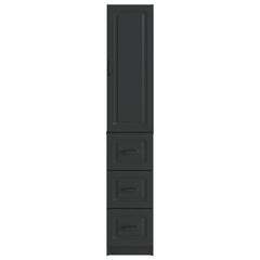 vidaXL Cabinet Set 2 pcs 33 x 34.5 x 87 cm Engineered Wood Black 5
