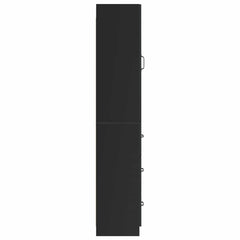 vidaXL Cabinet Set 2 pcs 33 x 34.5 x 87 cm Engineered Wood Black 6