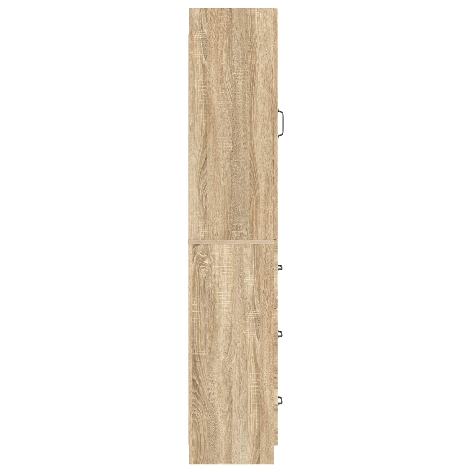 vidaXL Cabinet Set 2 pcs 33 x 34.5 x 87 cm Engineered Wood Sonoma Oak 6