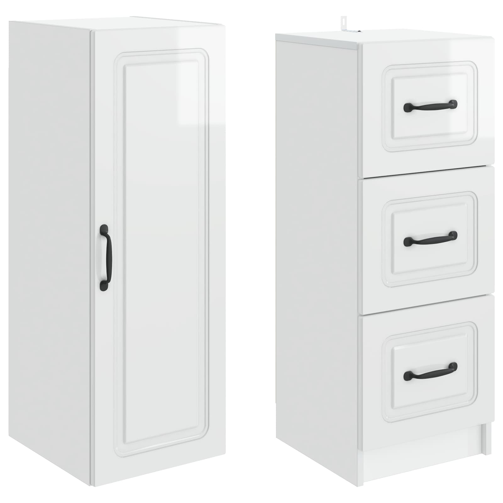 vidaXL Cabinet Set 2 pcs 33 x 34.5 x 87 cm Engineered Wood 4