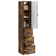 vidaXL Cabinet Set 2 pcs 33 x 34.5 x 87 cm Engineered Wood Smoked Oak 3