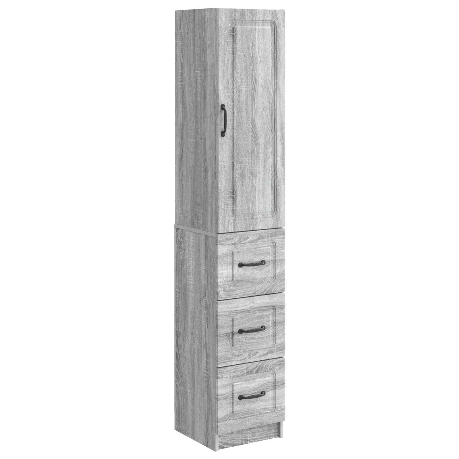 vidaXL Cabinet Set 2 pcs 33 x 34.5 x 87 cm Engineered Wood Grey Sonoma 2