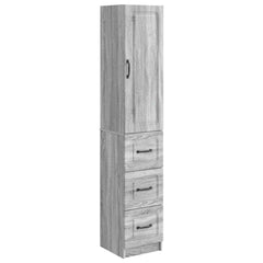 vidaXL Cabinet Set 2 pcs 33 x 34.5 x 87 cm Engineered Wood Grey Sonoma 2