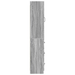 vidaXL Cabinet Set 2 pcs 33 x 34.5 x 87 cm Engineered Wood Grey Sonoma 6