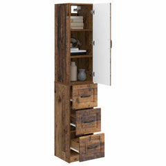 vidaXL Cabinet Set 2 pcs 33 x 34.5 x 87 cm Engineered Wood Old Wood 3