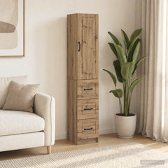 vidaXL Cabinet Set 2 pcs 33 x 34.5 x 87 cm Engineered Wood Artisan Oak 1