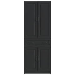 Cabinet Set 2 pcs Engineered Wood Black