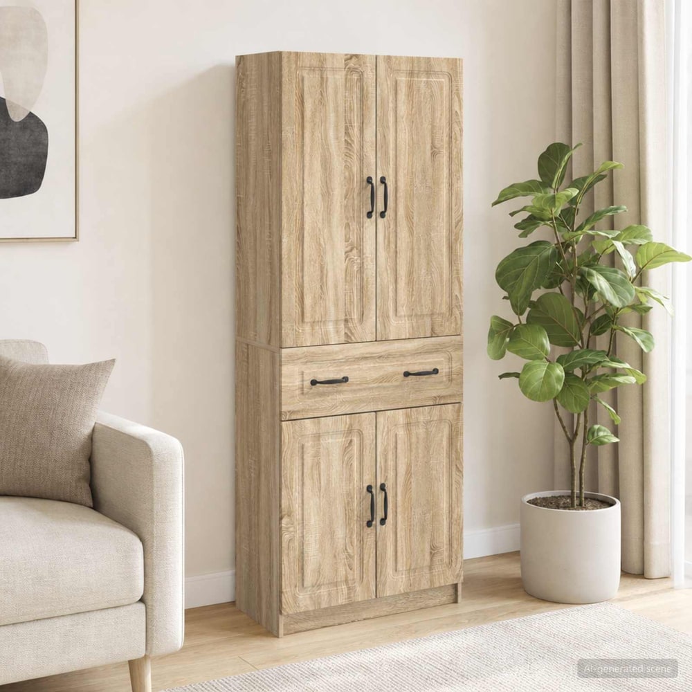 Cabinet Set 2 pcs Engineered Wood Sonoma oak