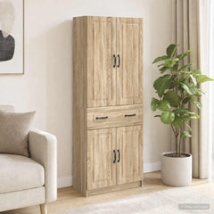Cabinet Set 2 pcs Engineered Wood Sonoma oak