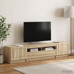 LED TV Cabinet UTRECHT 3 pcs Engineered Wood Sonoma oak 100 cm