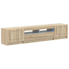 LED TV Cabinet UTRECHT 3 pcs Engineered Wood Sonoma oak 100 cm
