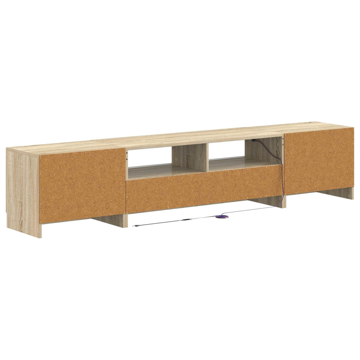 LED TV Cabinet UTRECHT 3 pcs Engineered Wood Sonoma oak 100 cm