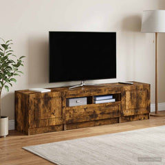 LED TV Cabinet UTRECHT 3 pcs Engineered Wood Smoked oak 81 cm