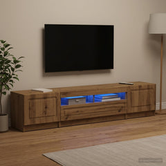 LED TV Cabinet UTRECHT 3 pcs Engineered Wood Artisan oak 100 cm