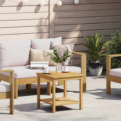 vidaXL Side Table Oil Natural Solid Acacia Wood